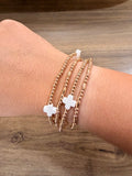 White Cross & Gold Bracelet Set