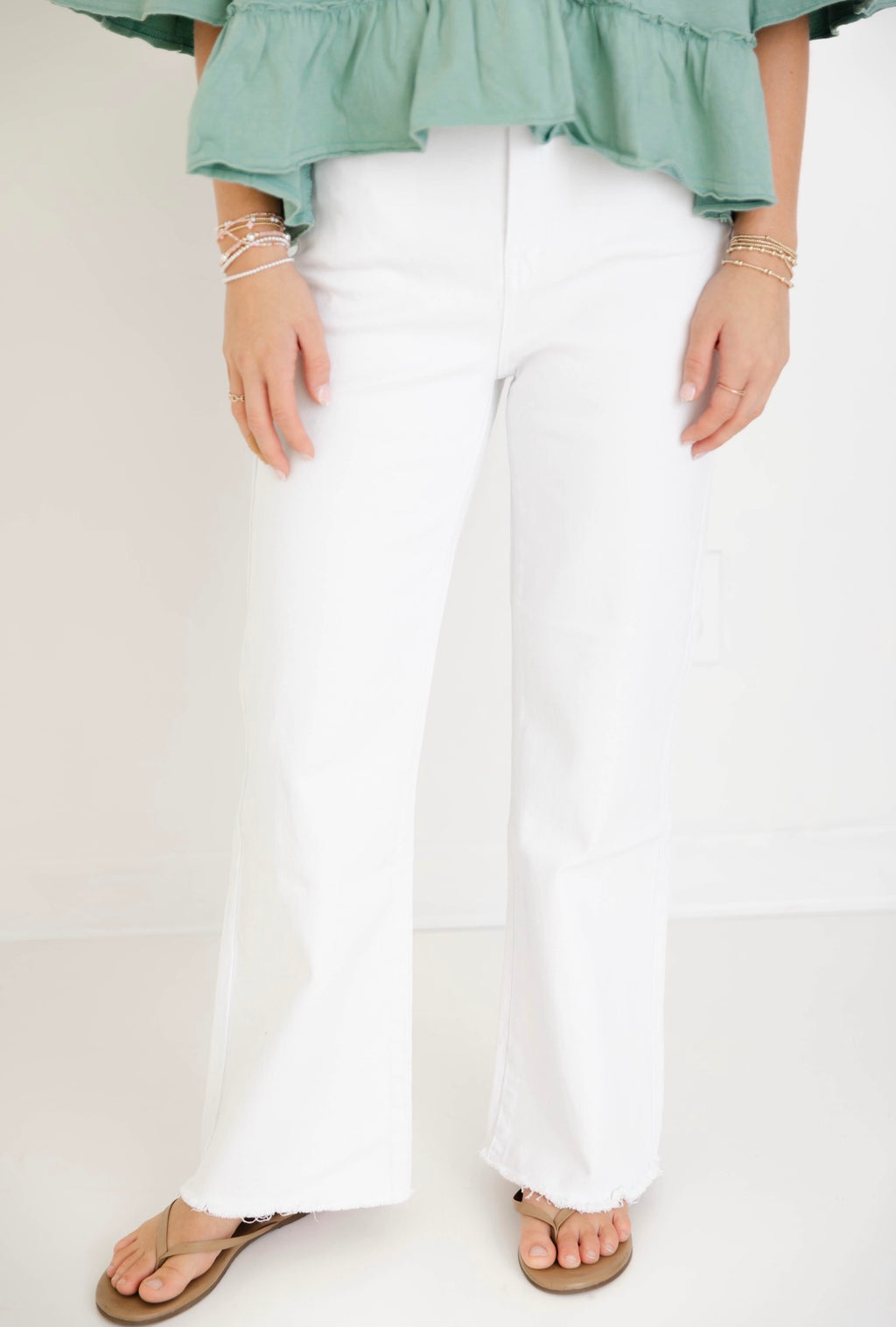 Everyday Essential Wide Leg Jeans |  White