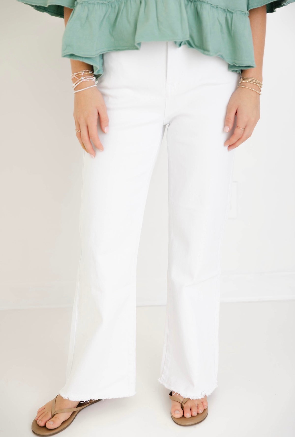 Everyday Essential Wide Leg Jeans |  White