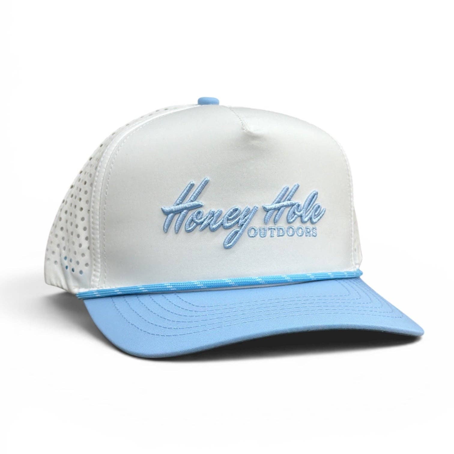 White & Blue Performance Rope Hat | Honey Hole