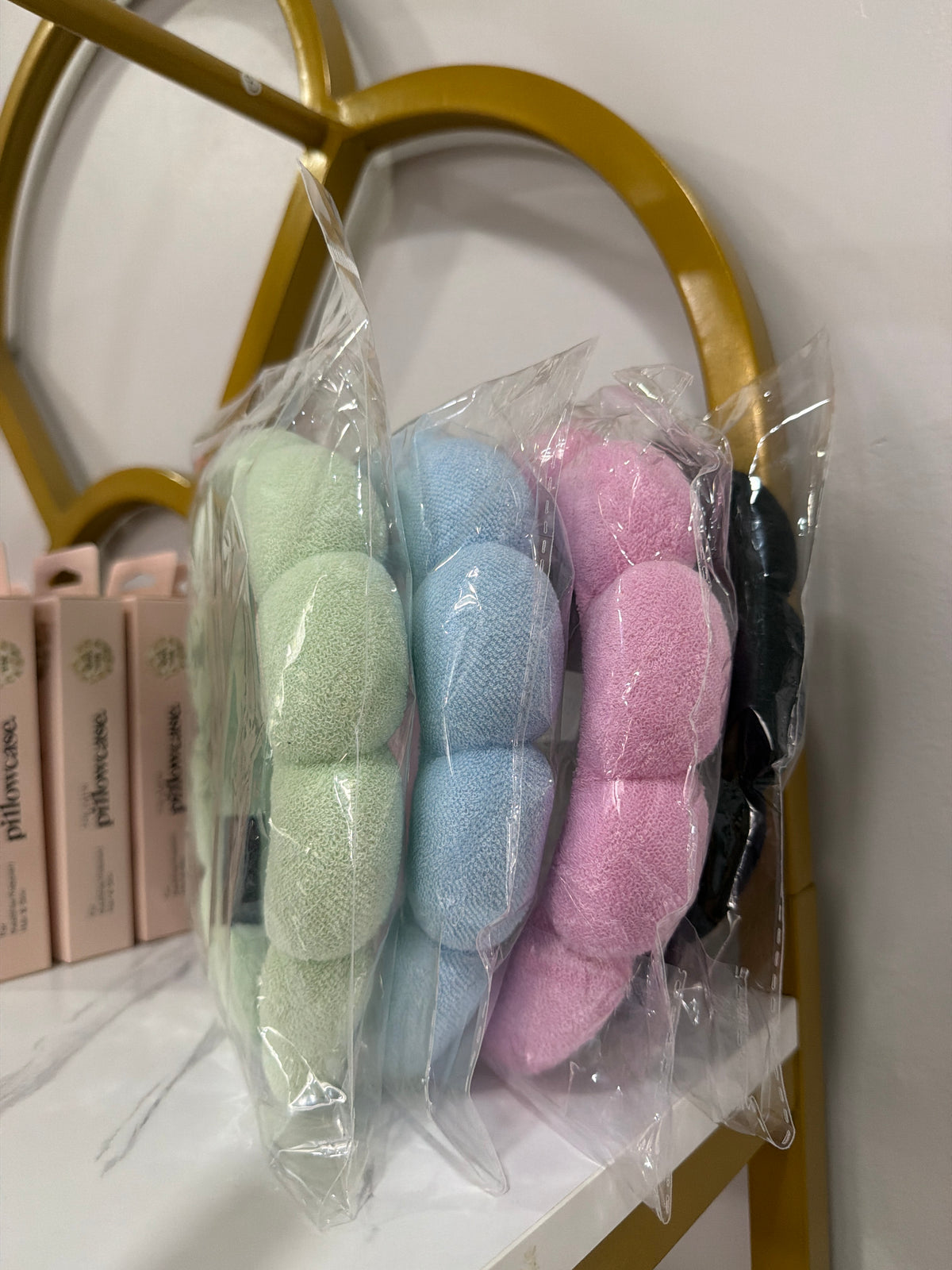 Pastel Puff Headbands