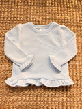 Brylee Blue Ruffle Sweatshirt