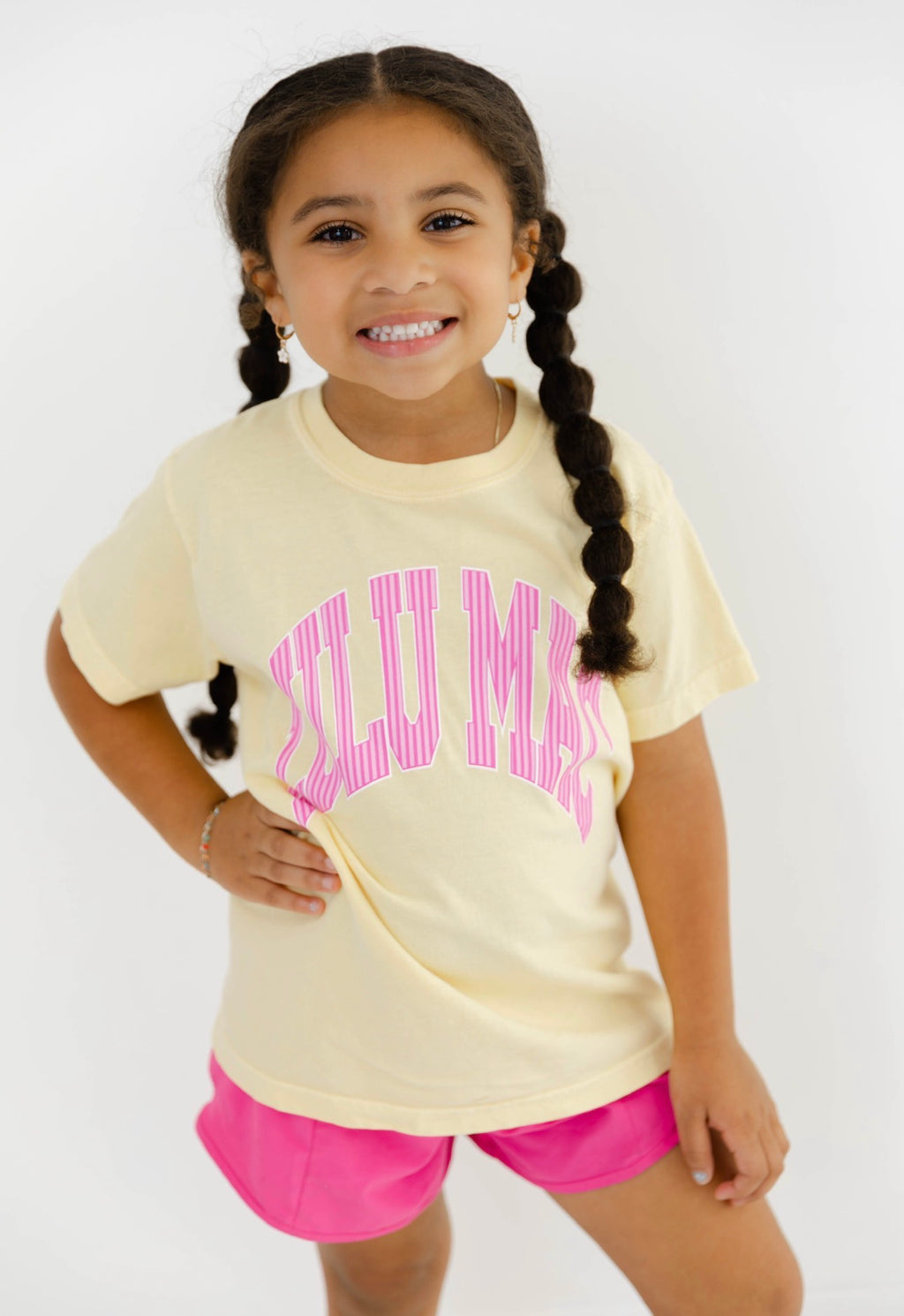 Youth Butter & Pink Stripe Tee | Lulu Mac