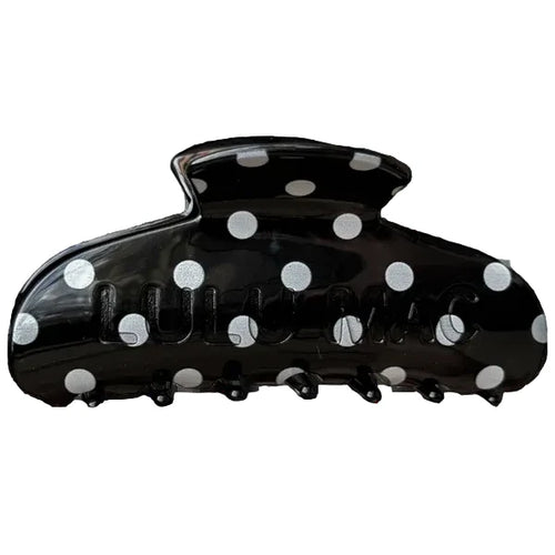 Black Polka Dot Hair Clip | Lulu Mac