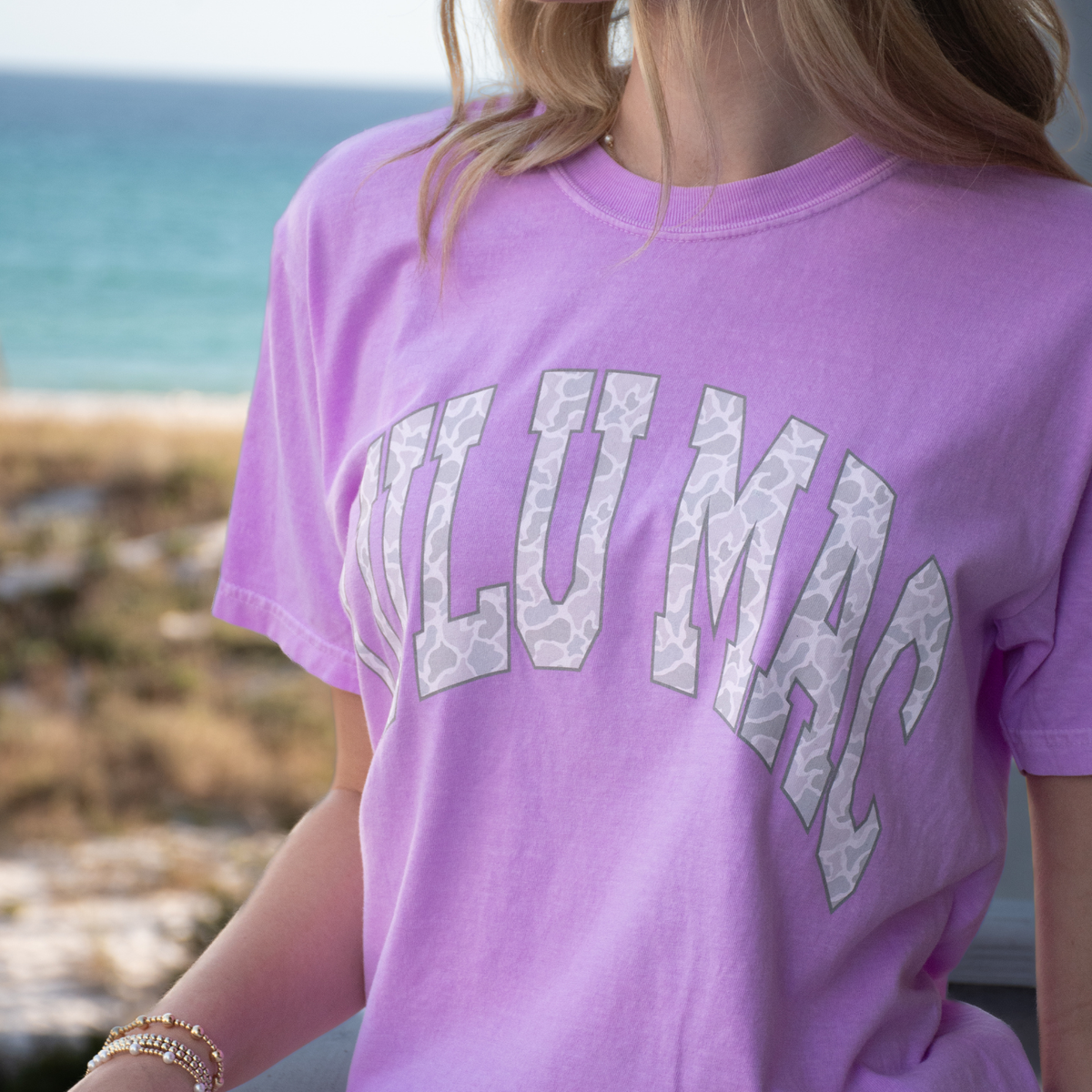 Violet White Camo Tee | Lulu Mac