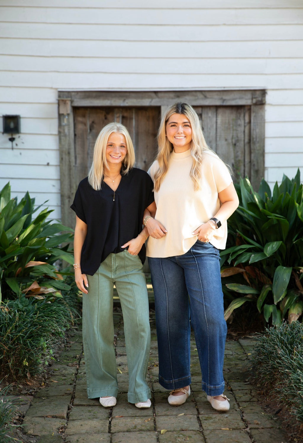 Heather Mock Neck Top | Cream