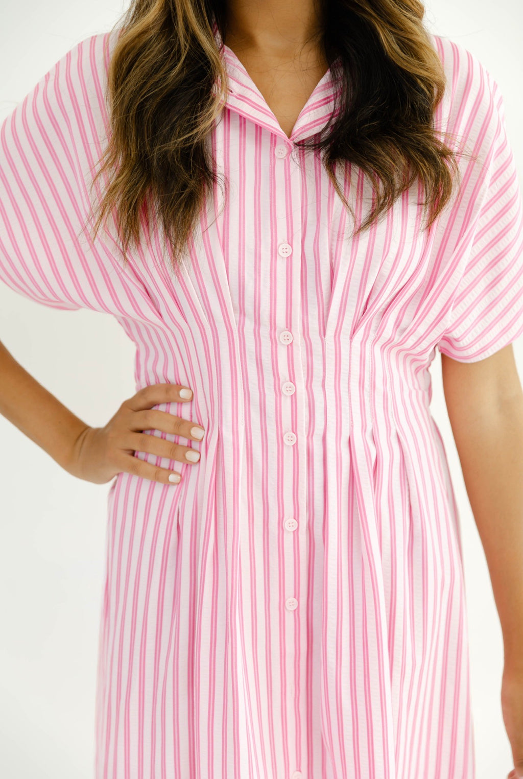 Strawberry Stripe Midi Dress