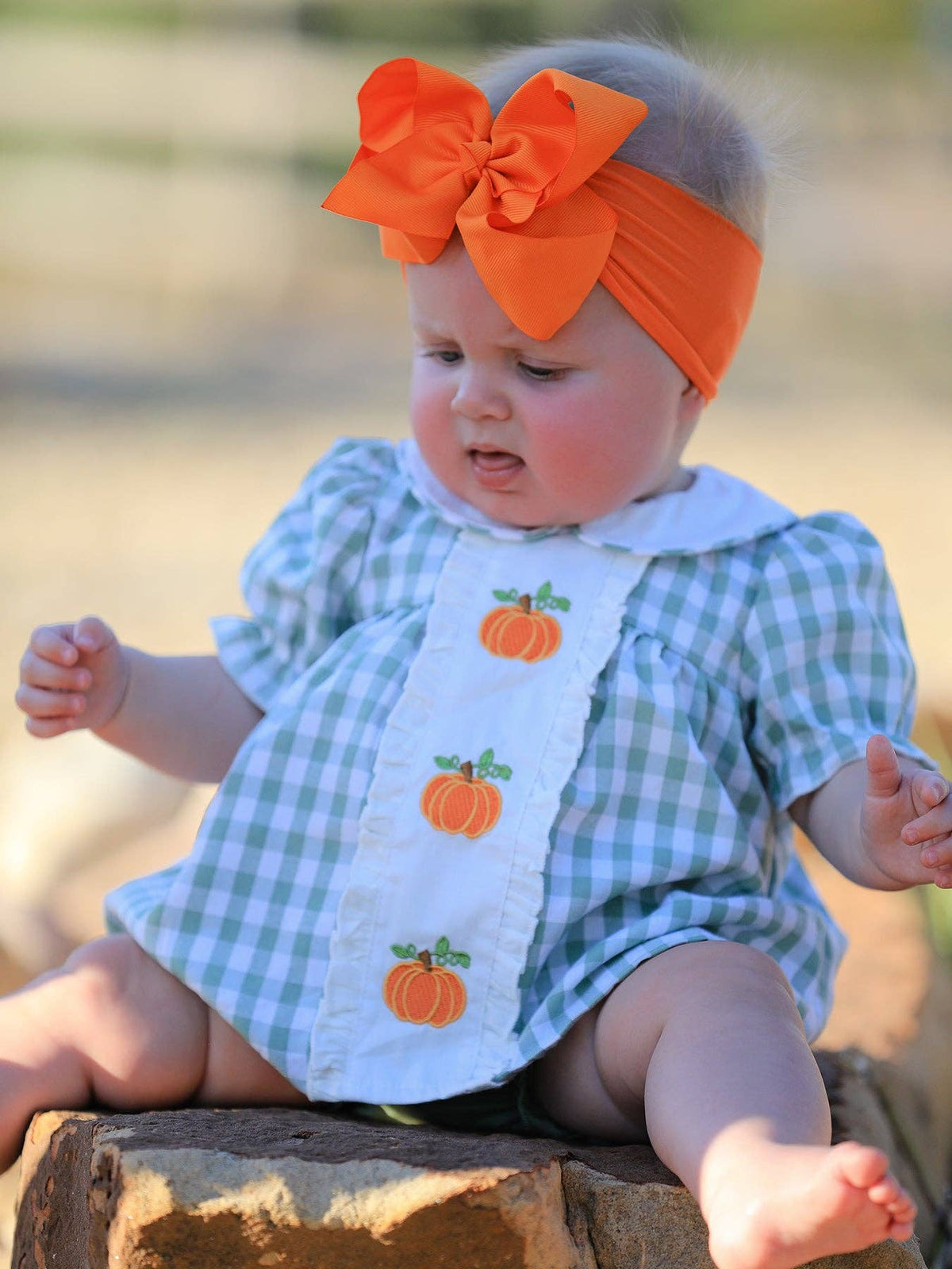 Pumpkin Patch Ruffle Bloomer Set