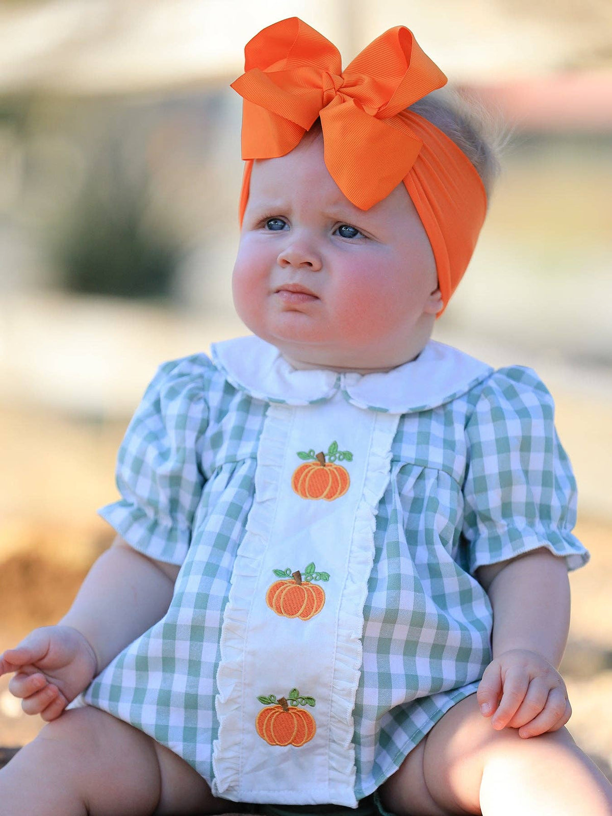 Pumpkin Patch Ruffle Bloomer Set