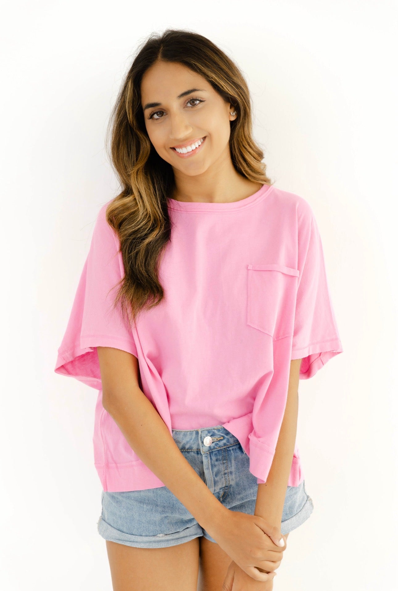Everyday Boxy Tee | Pink