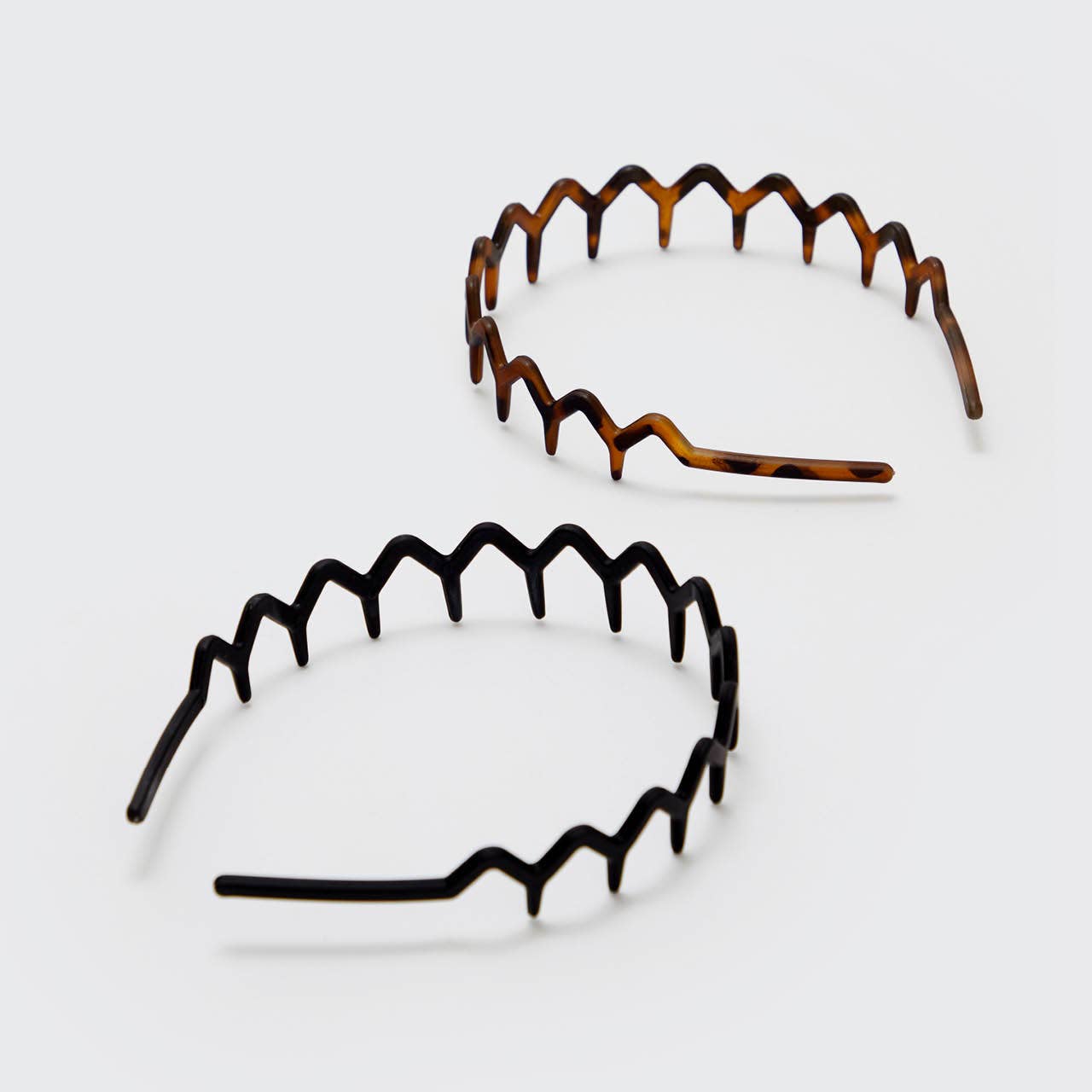 Zig Zag Headband Set | Black & Tort