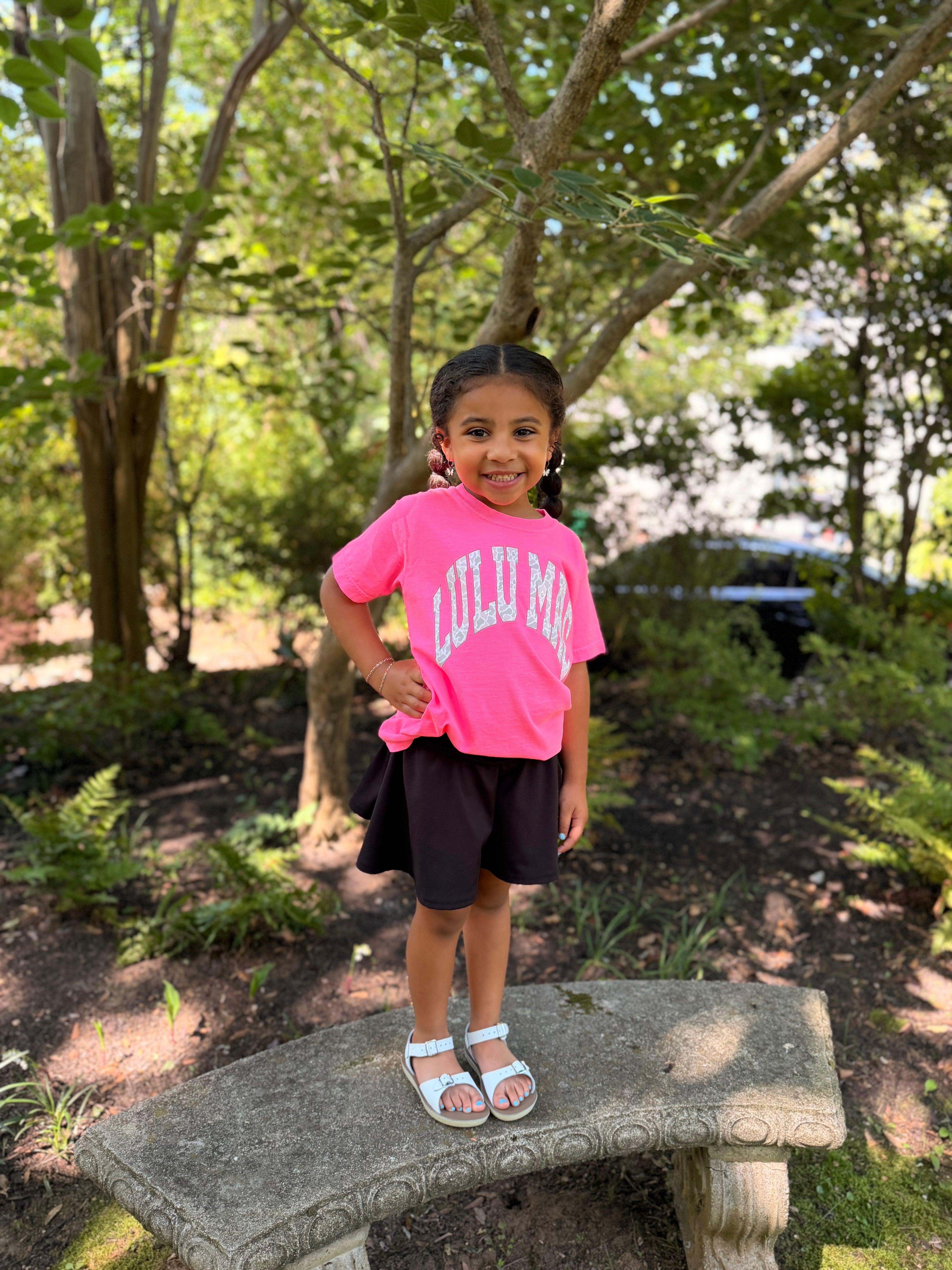 Youth Hot Pink & Camo Tee | Lulu Mac