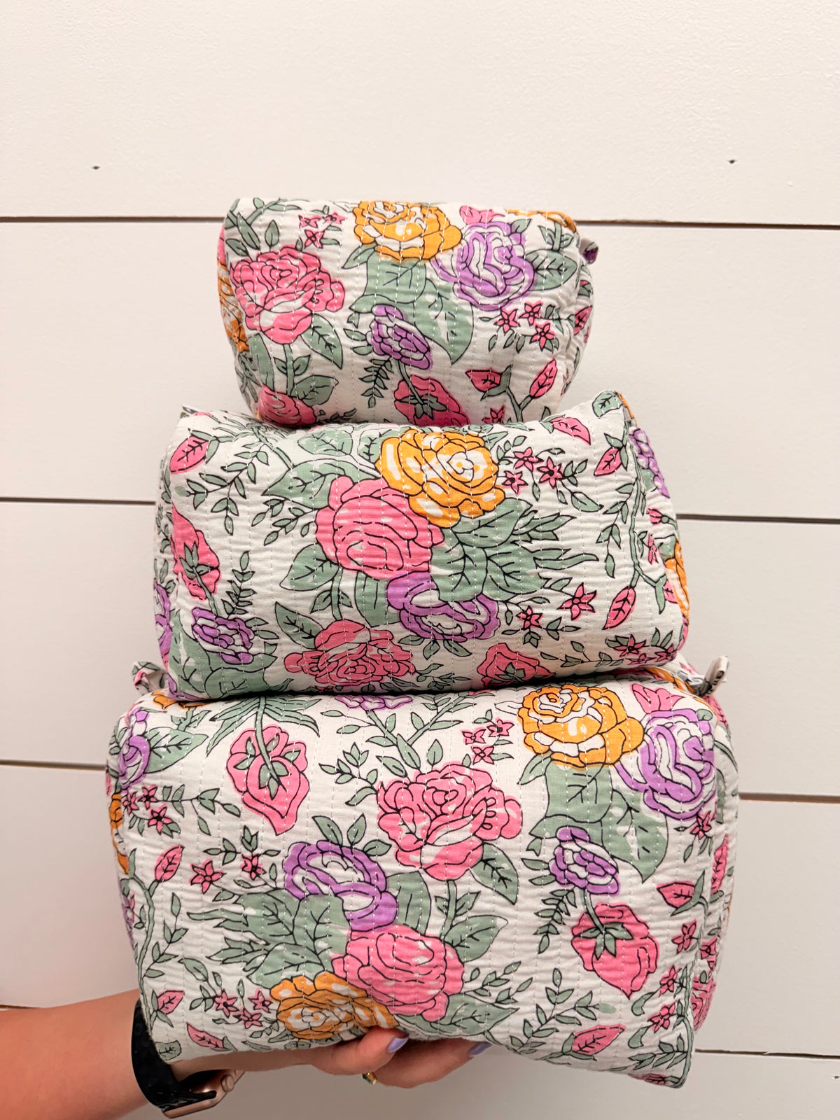 Floral Fields Makeup Bags | 3 Sizes