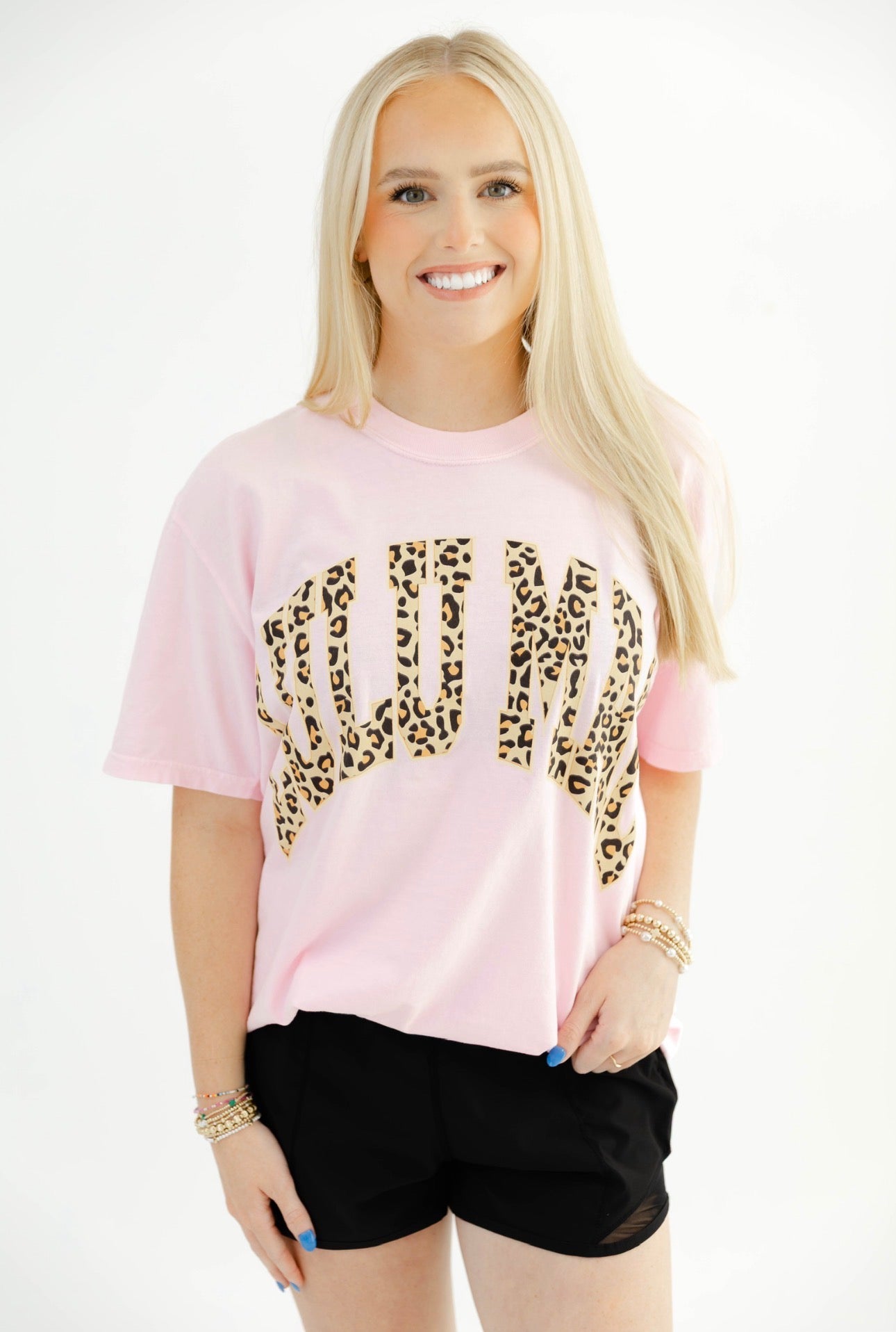 Light Pink & Leopard Tee | Lulu Mac