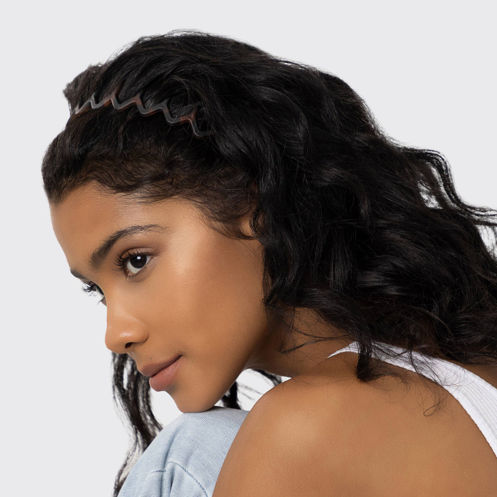 Zig Zag Headband Set | Black & Tort