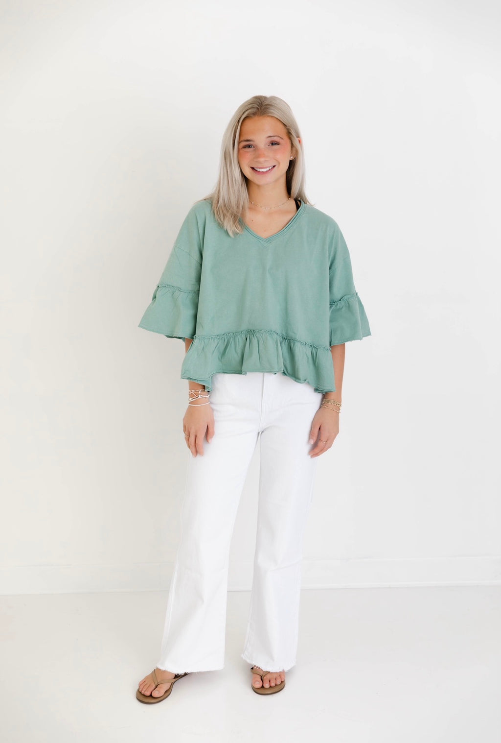 Everyday Essential Wide Leg Jeans |  White