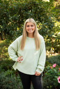 Simply Sage Waffle Knit Top