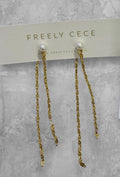 Pearl Double Chain Duster Earrings