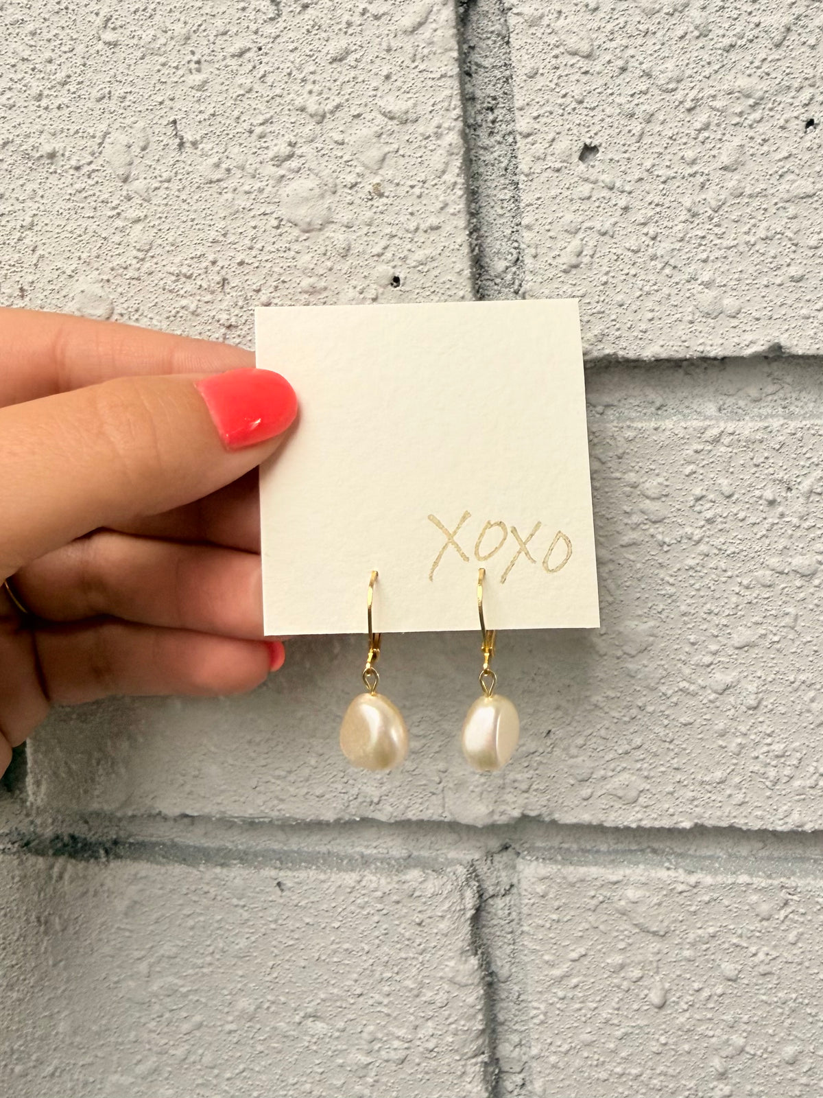 Hammered Pearl Earrings | 3
