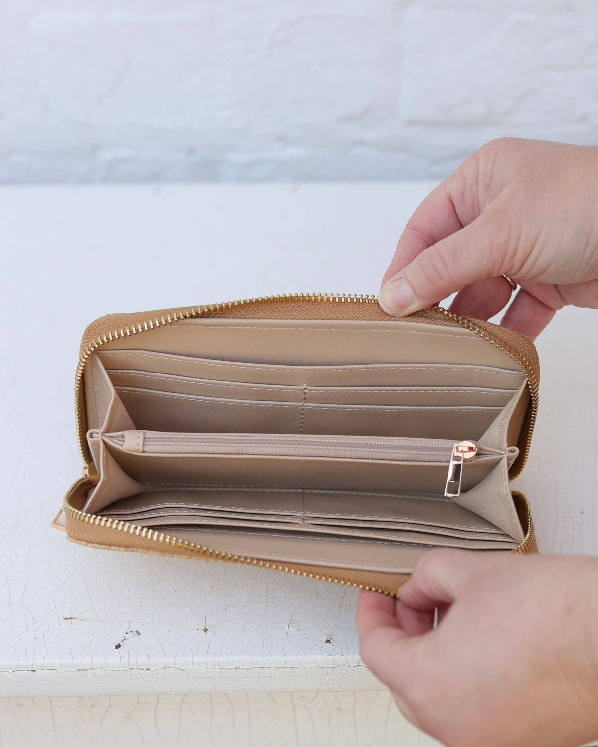 Penelope Wallet | Woven Almond