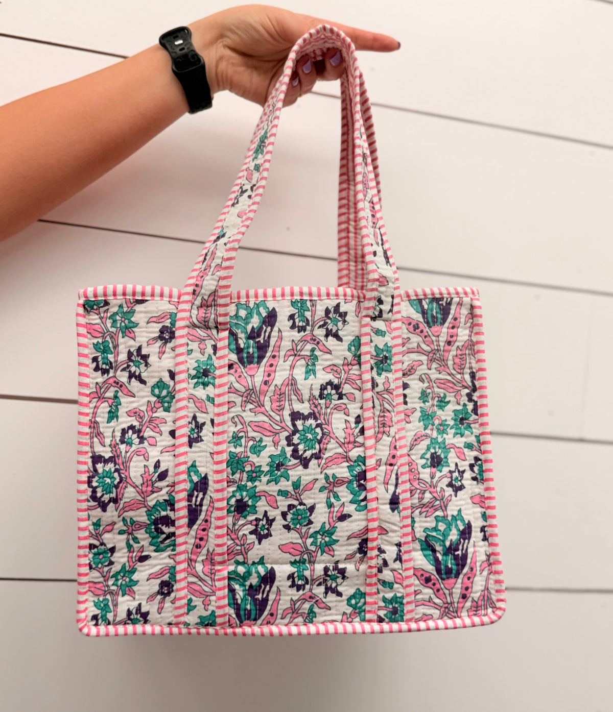 Sweet Blossom Quilted Tote | Small