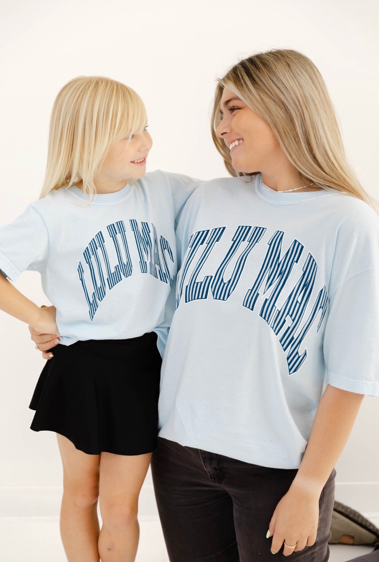 Youth Light Blue Stripe Tee | Lulu Mac