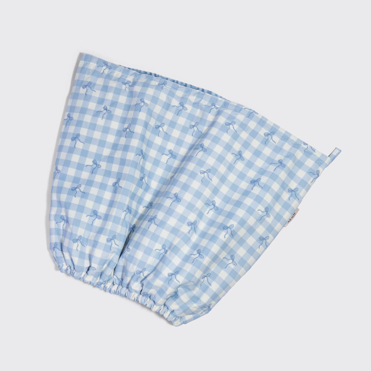 Satin Lined Flexi Shower Cap | Gingham Blue