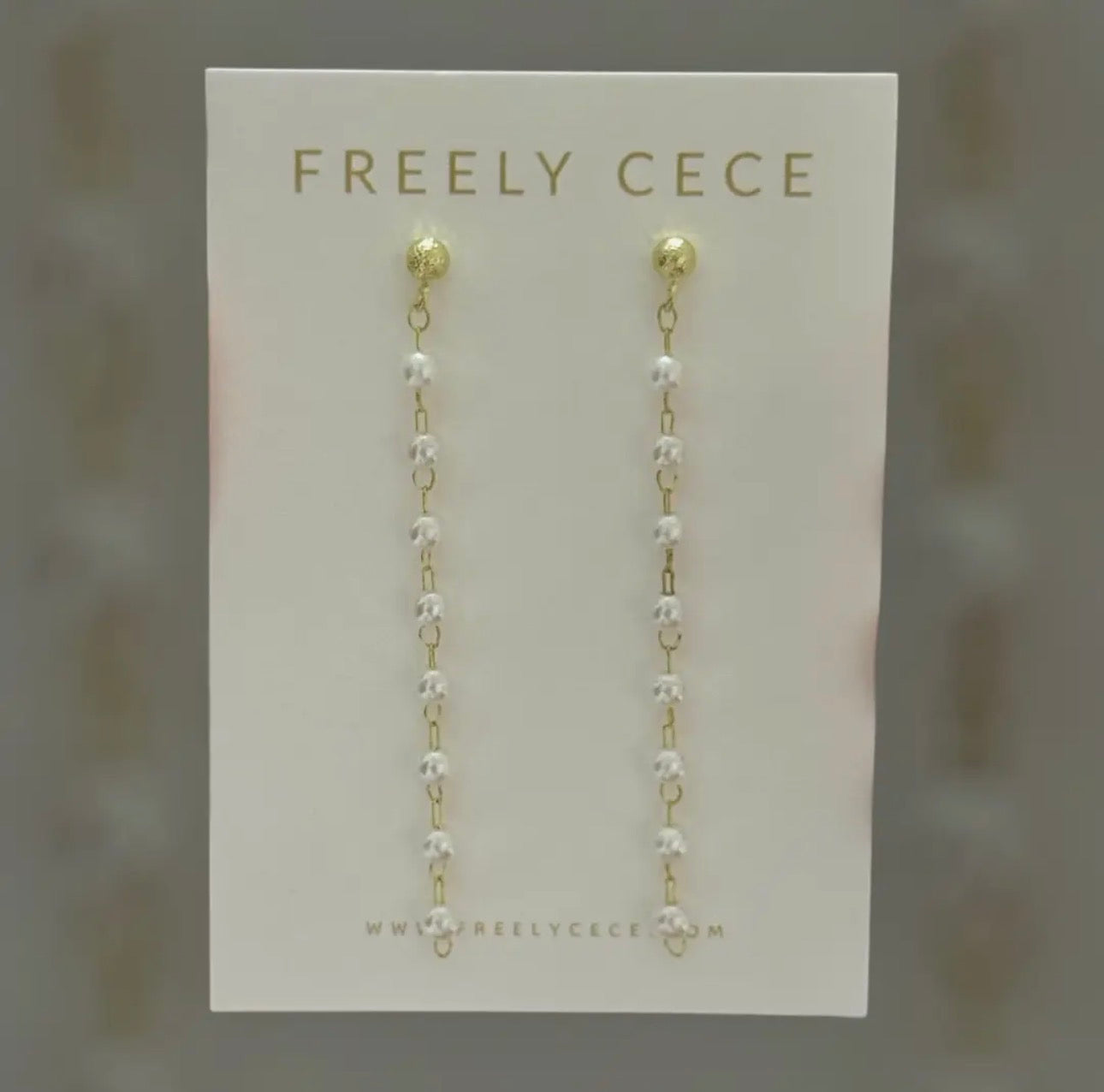 Pearl Chain Duster Earrings