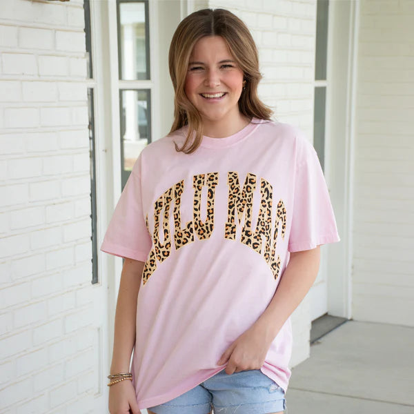Light Pink & Leopard Tee | Lulu Mac