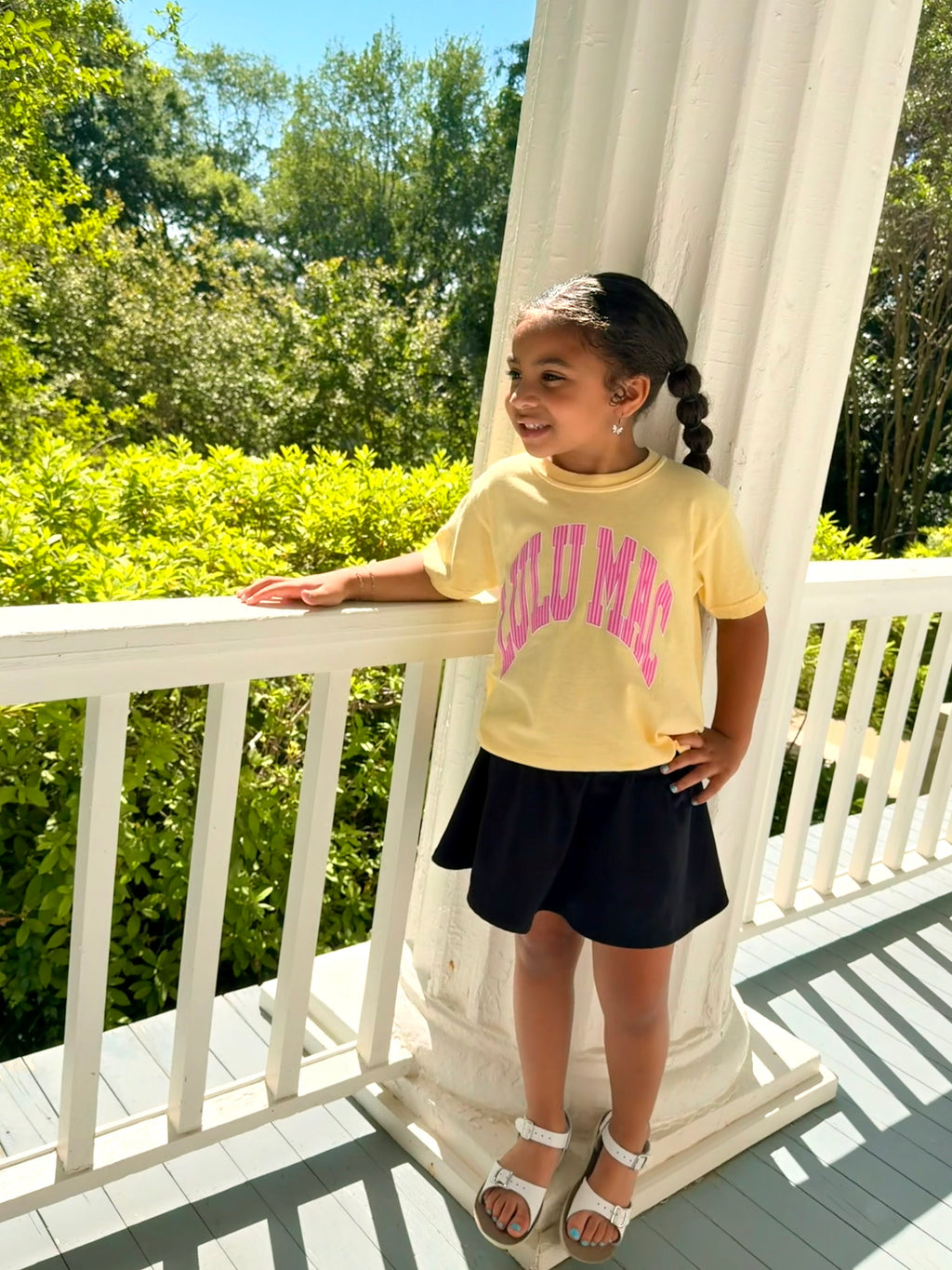 Youth Butter & Pink Stripe Tee | Lulu Mac
