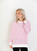 Darcy Striped Pullover | Pink