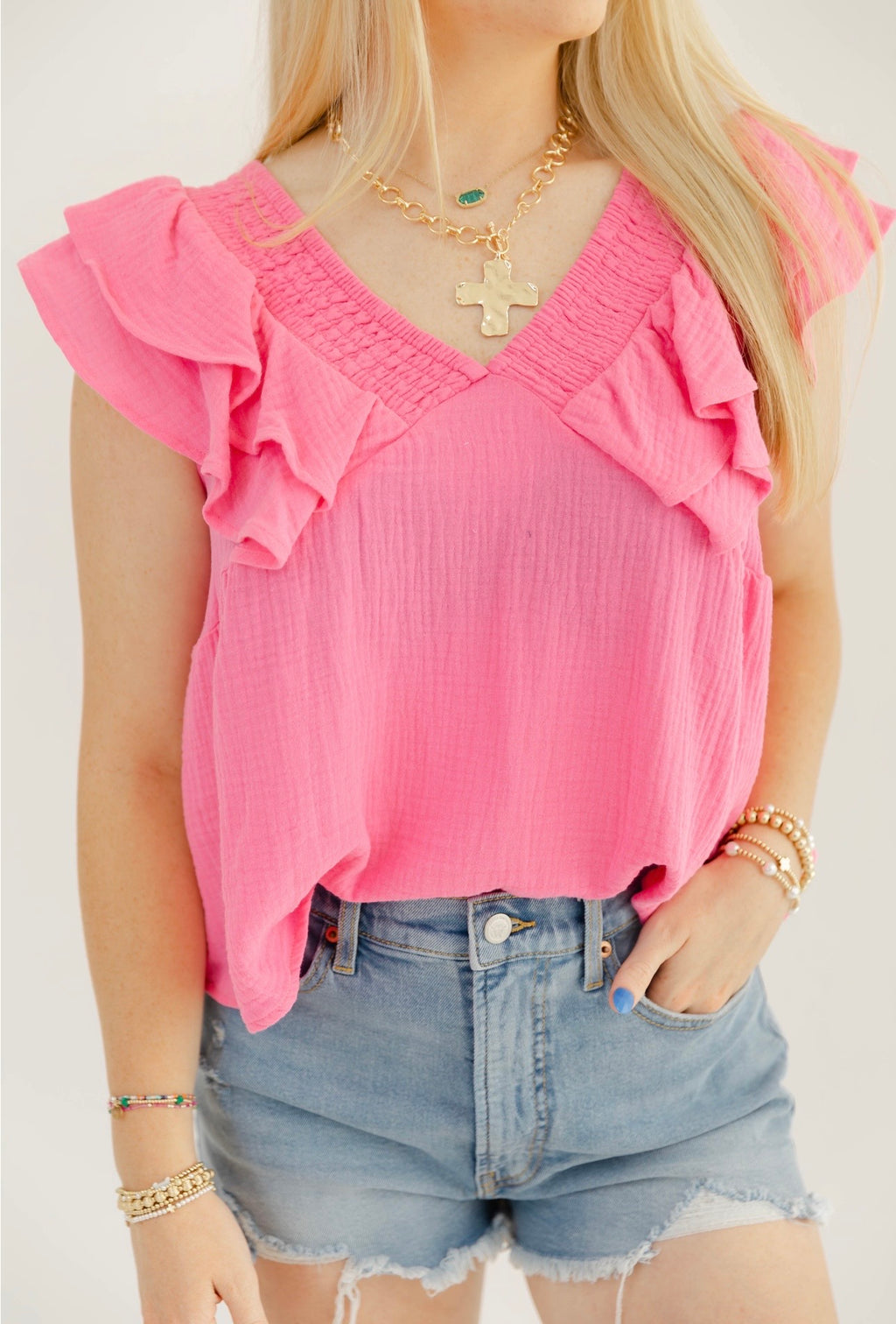 Cotton Candy Crush Top | Hot Pink