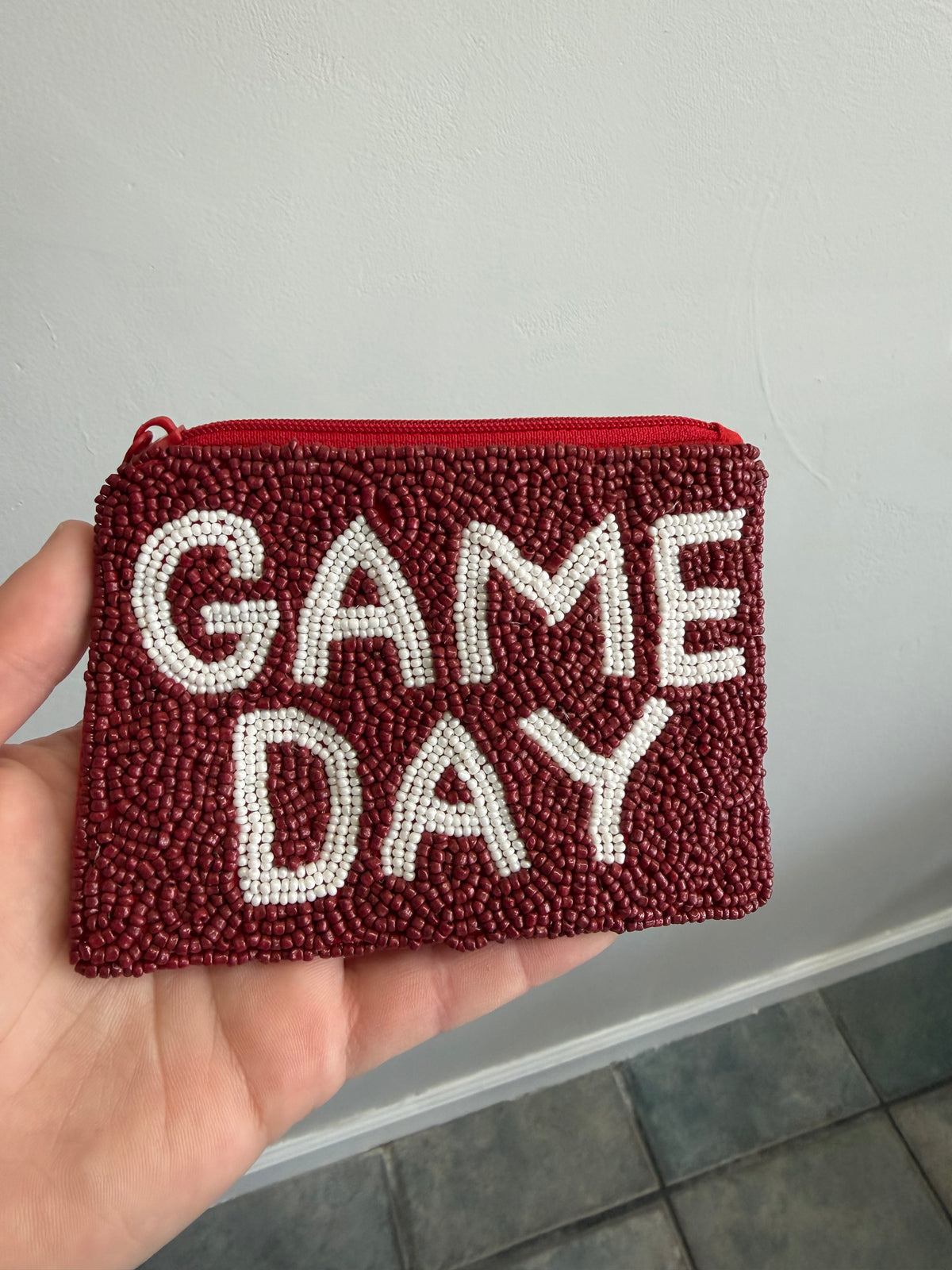 Game Day Beaded Pouch