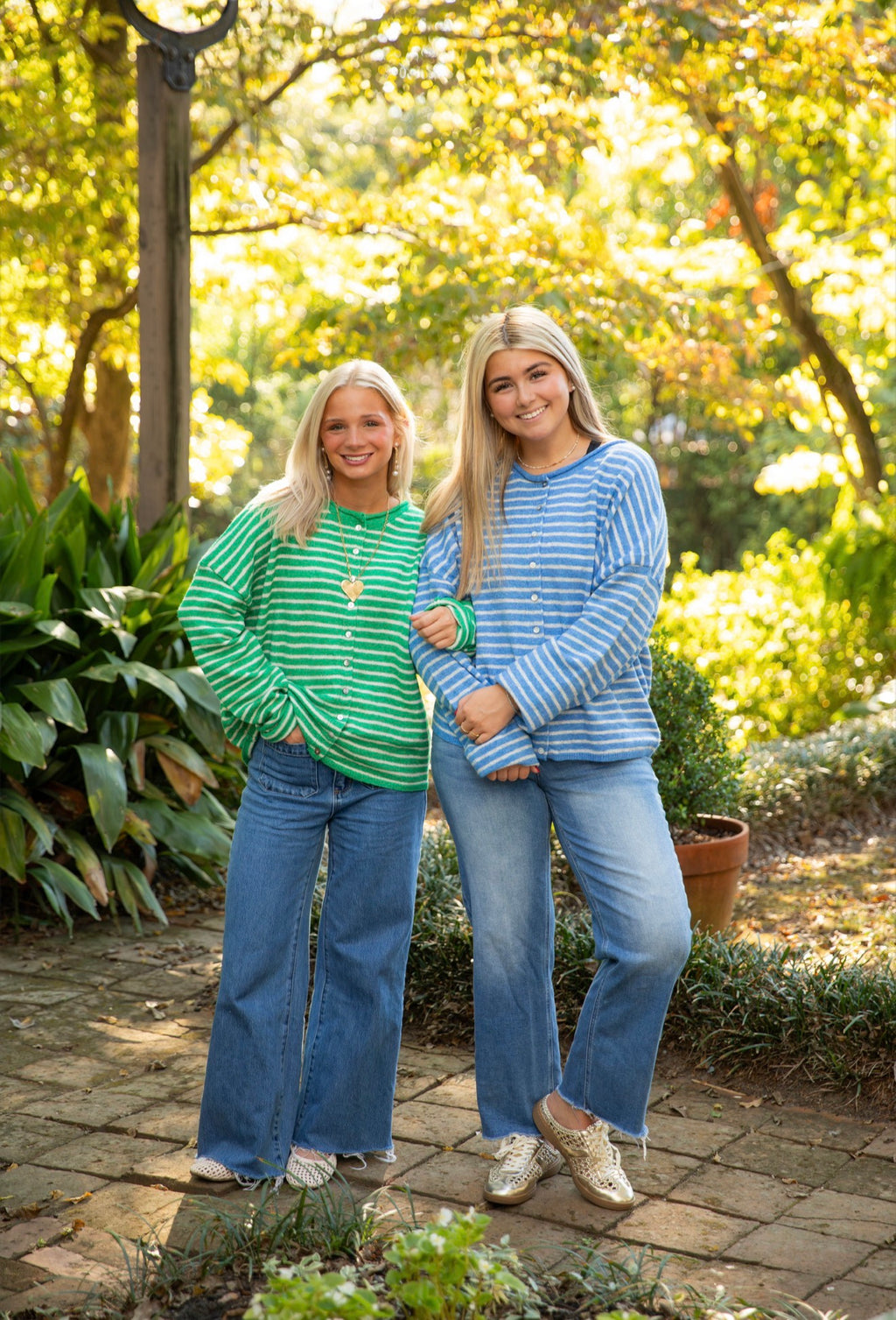 Berry Blue Striped Cardigan