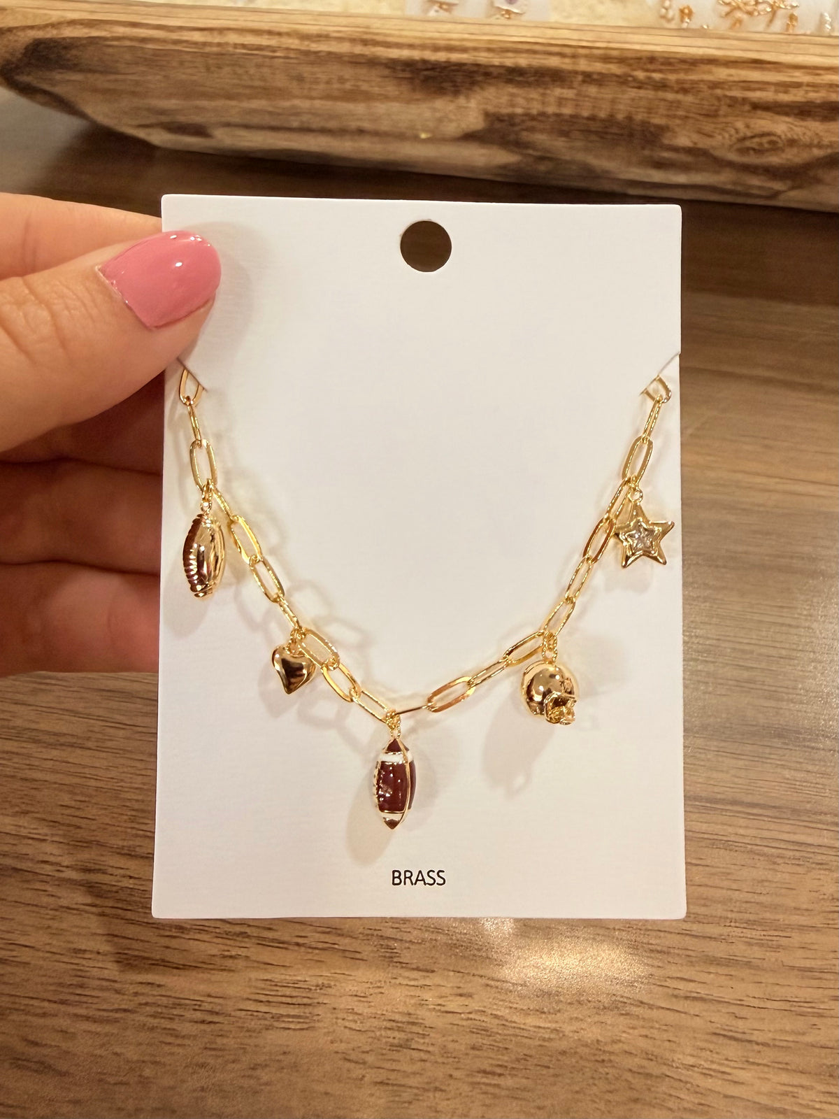 Football Charm Necklace
