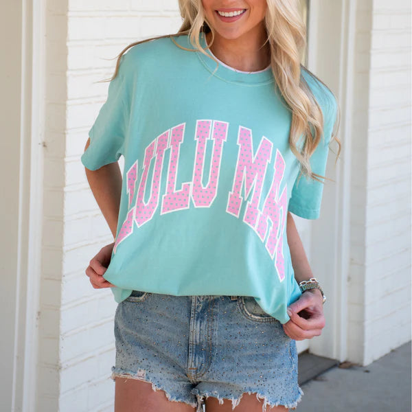 Mint & Pink Polka Dot Tee | Lulu Mac
