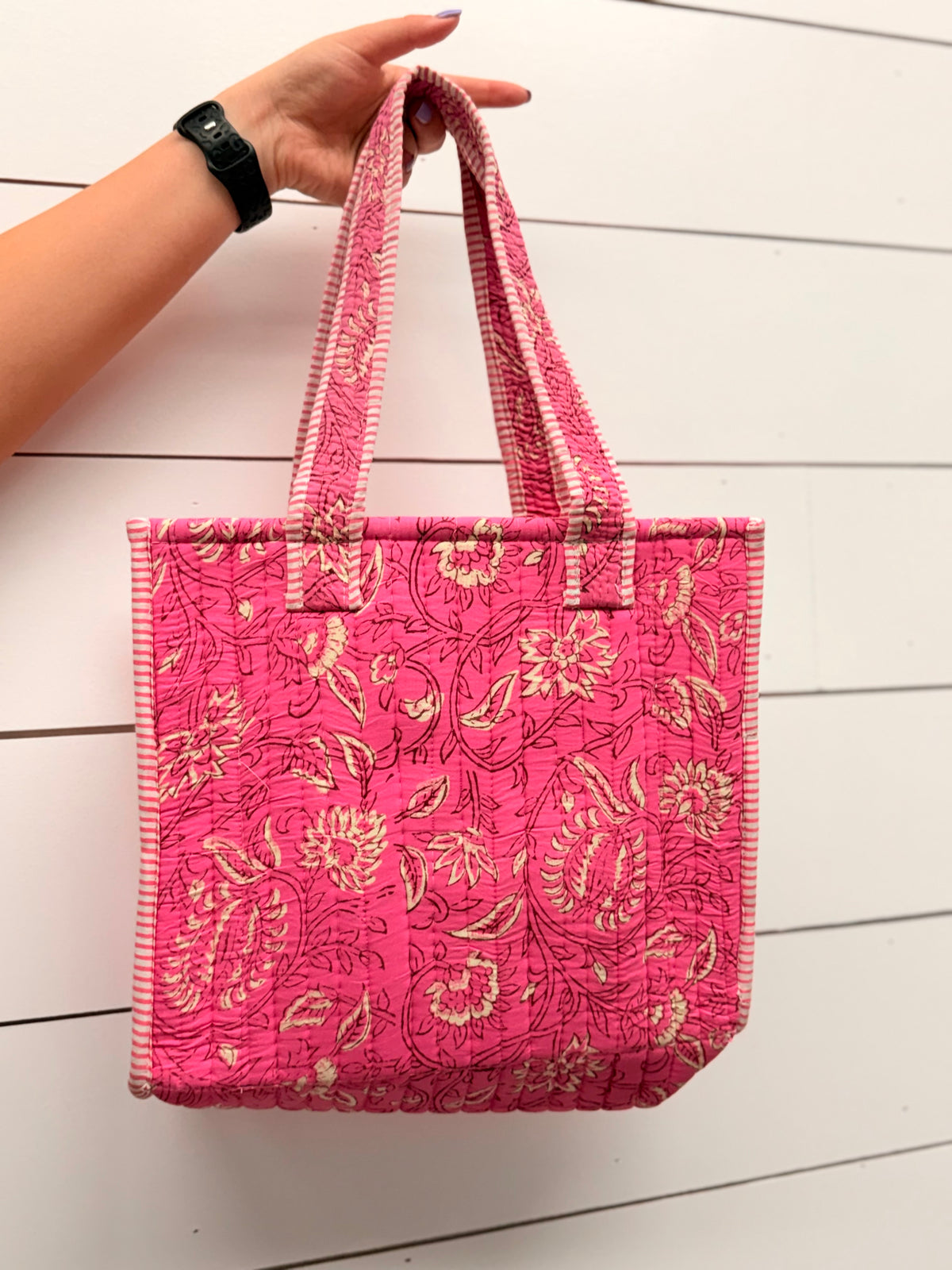 Petal Patch Quilted Tote | Medium