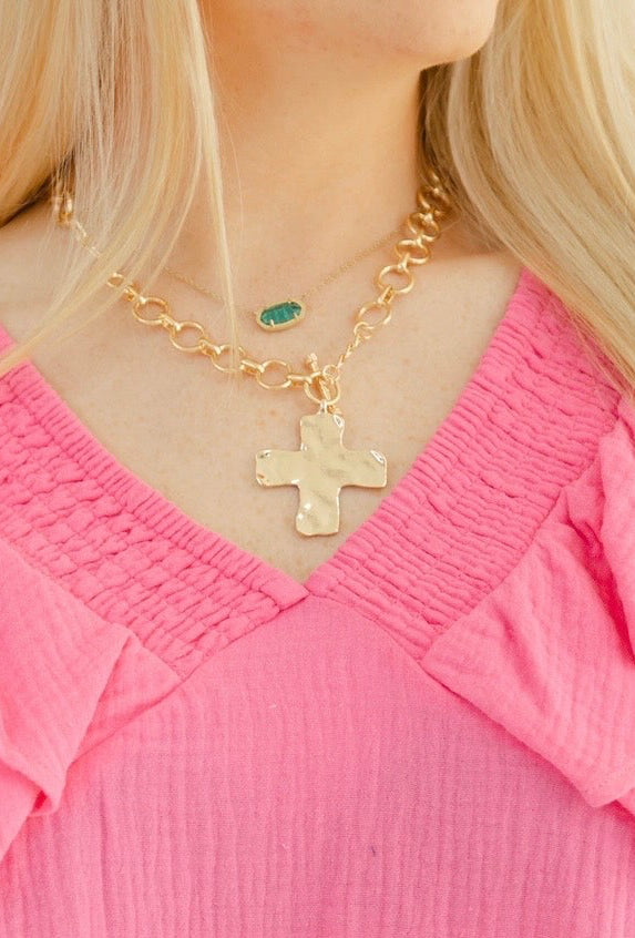 Golden Grace Cross Necklace