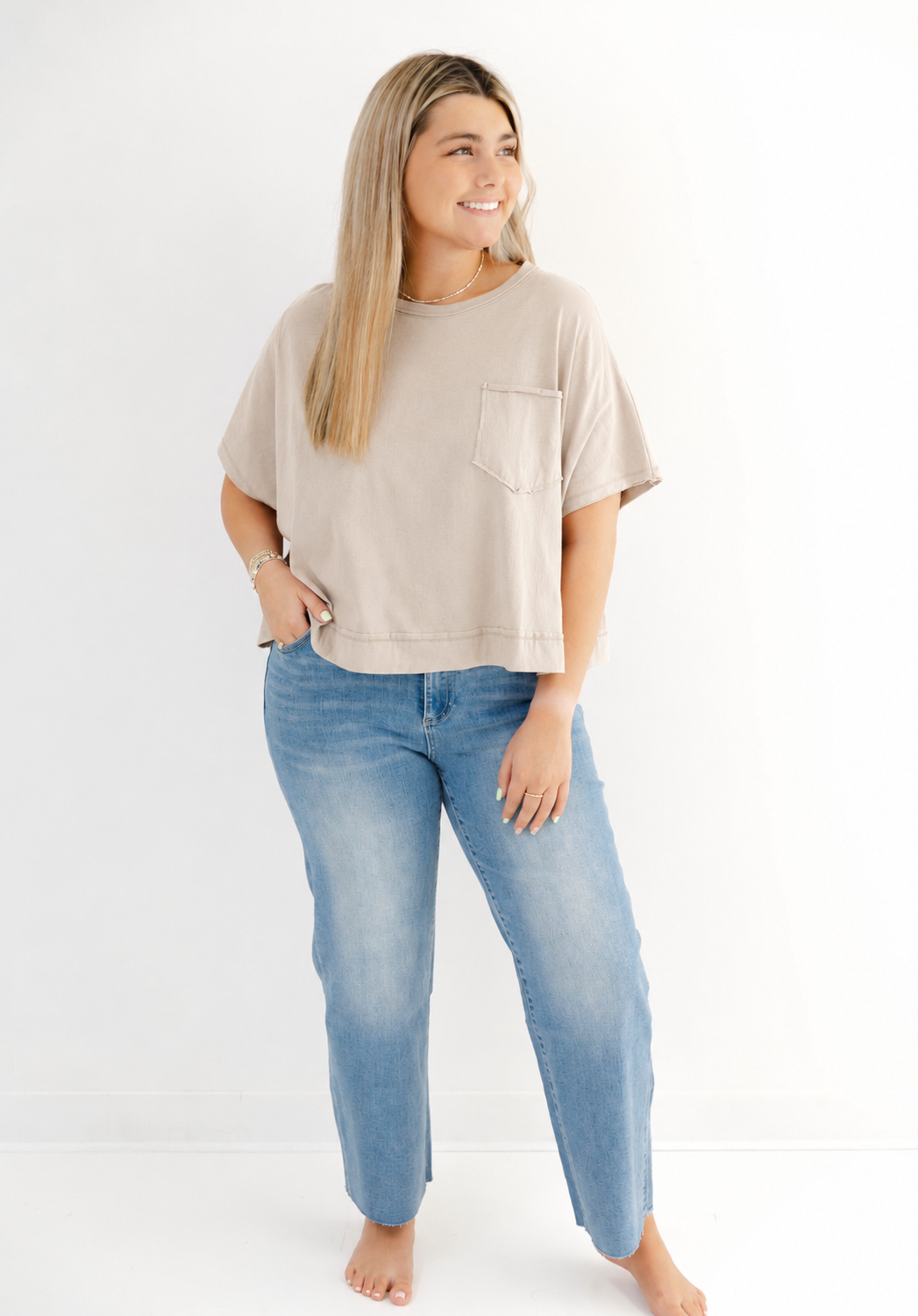 Everyday Boxy Tee | Sand
