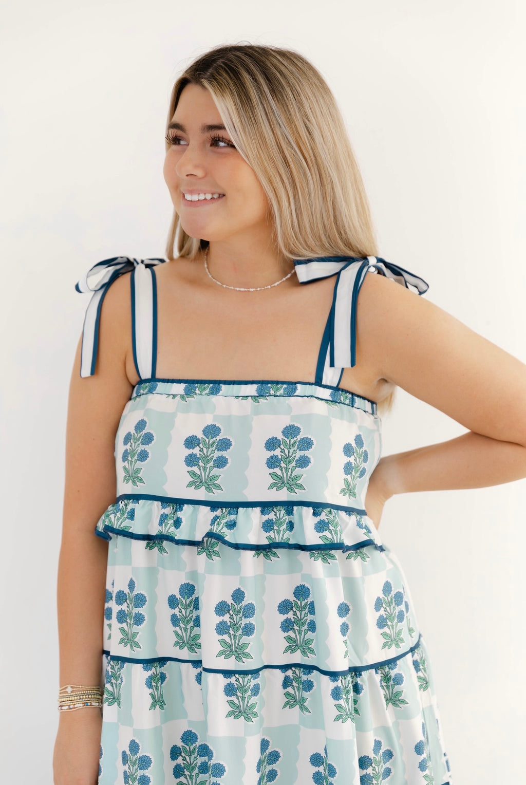 Santorini Skies Maxi Dress