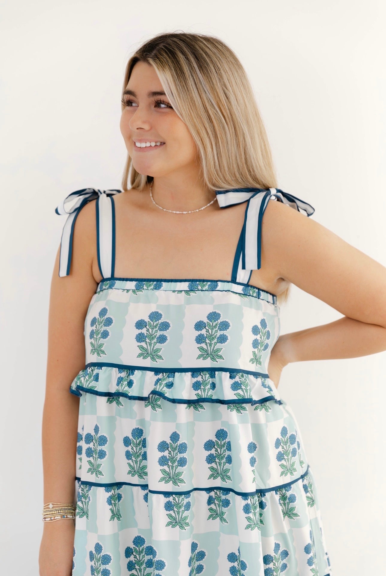 Santorini Skies Maxi Dress
