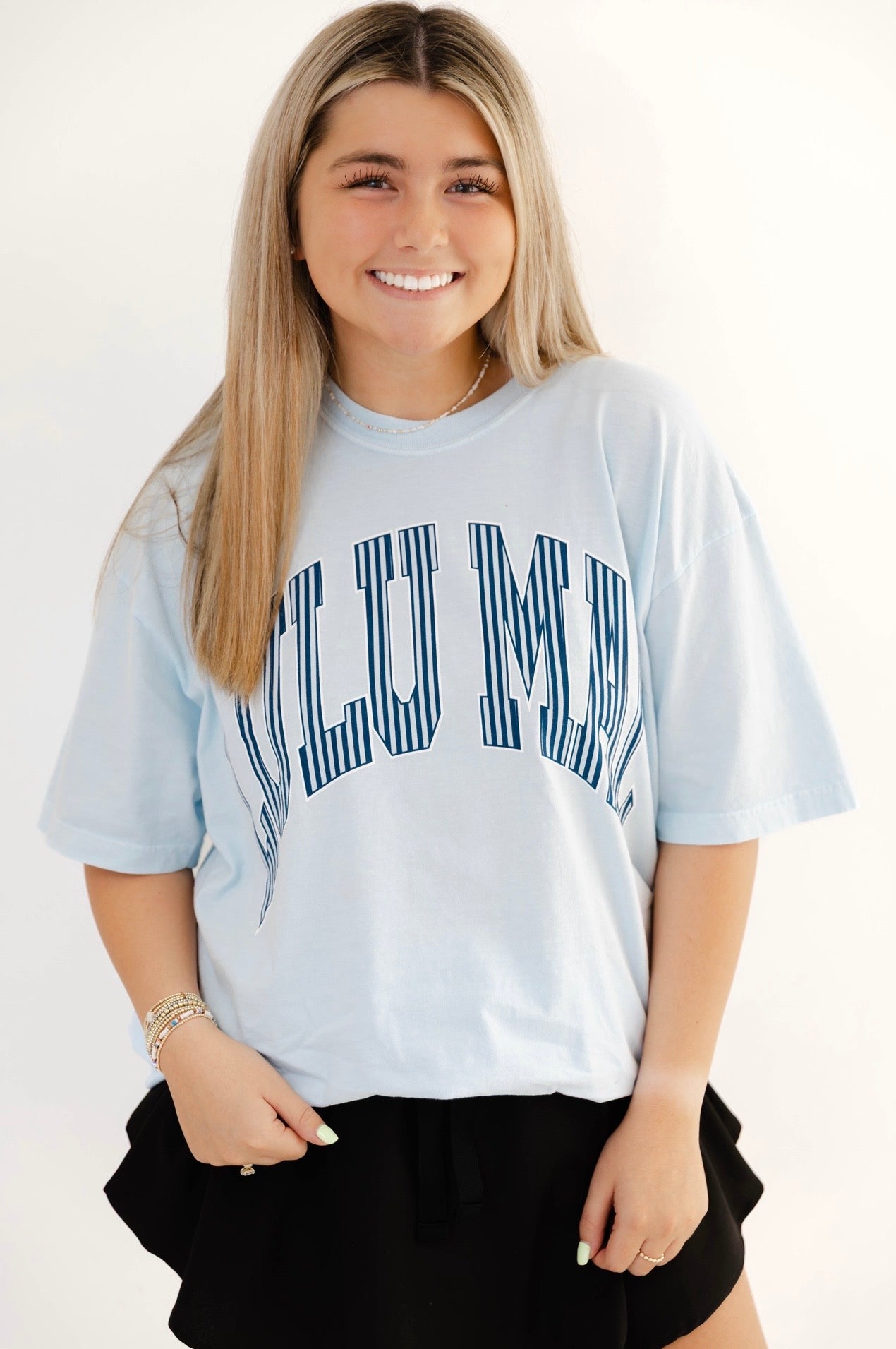 Light Blue Stripe Tee | Lulu Mac