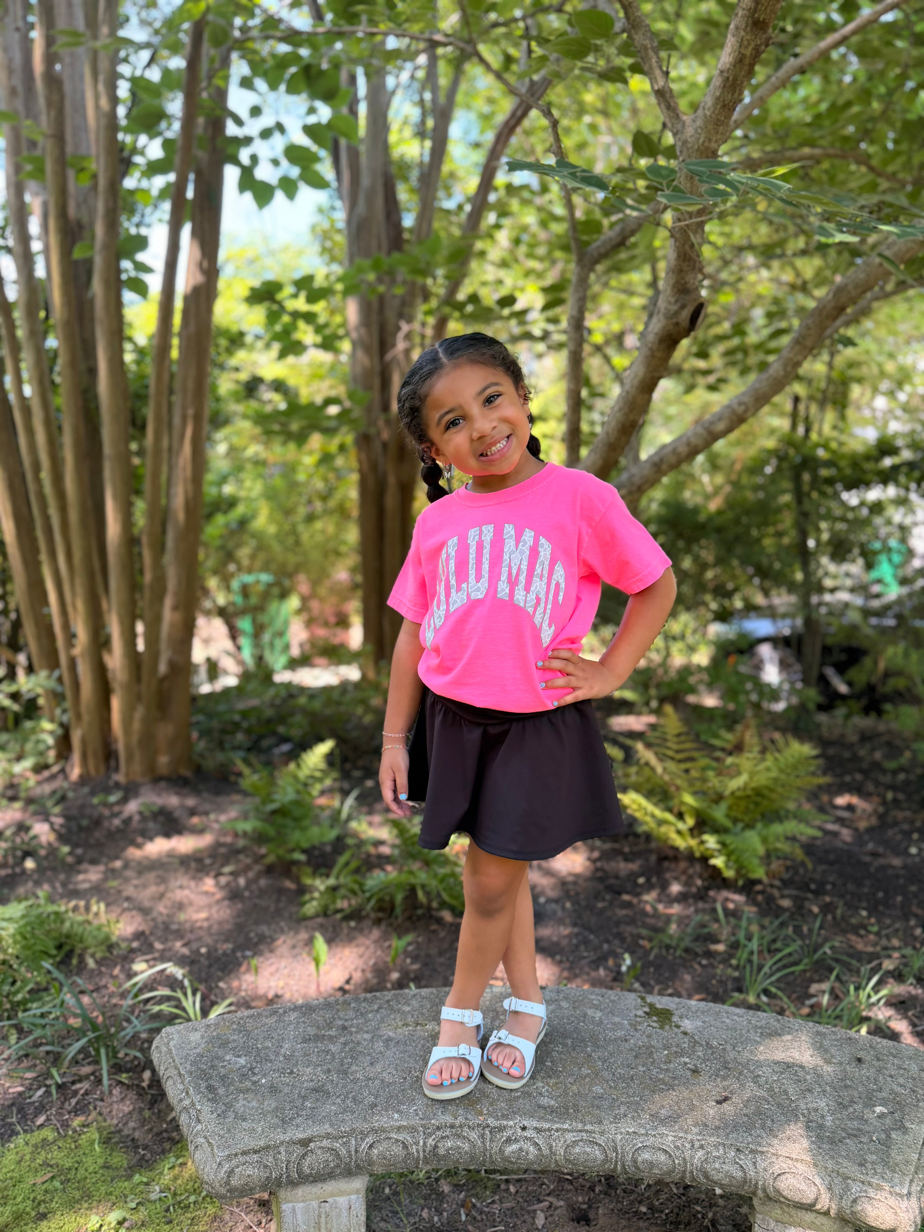 Youth Hot Pink & Camo Tee | Lulu Mac