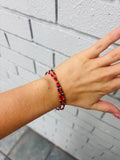 Navy + Red Bracelets | Caroline Hill