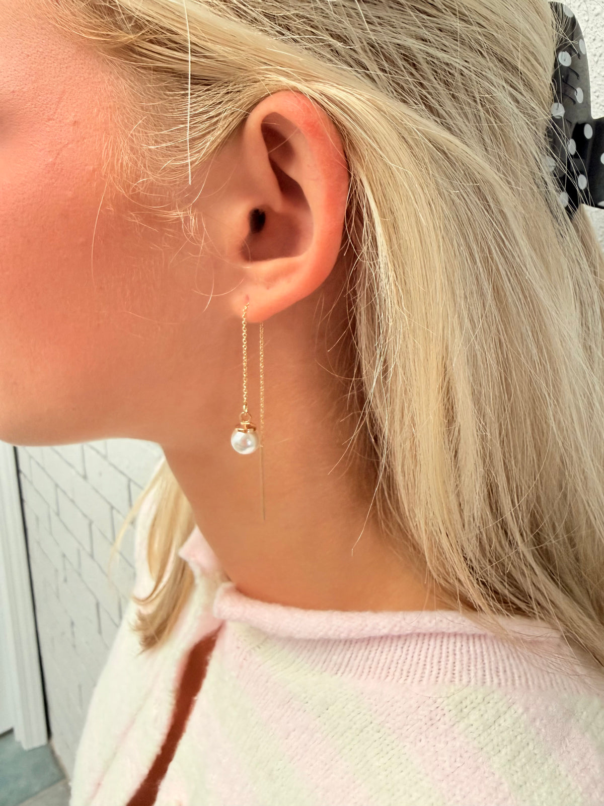 The Pearl Threaded Earrings