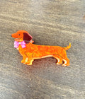 Pink Dachshund Clip