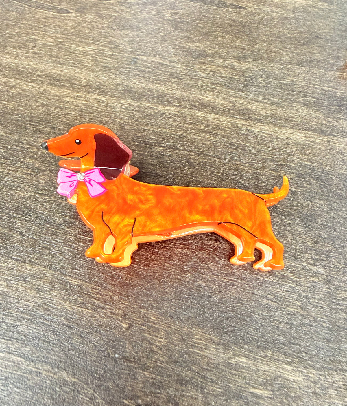 Pink Dachshund Clip