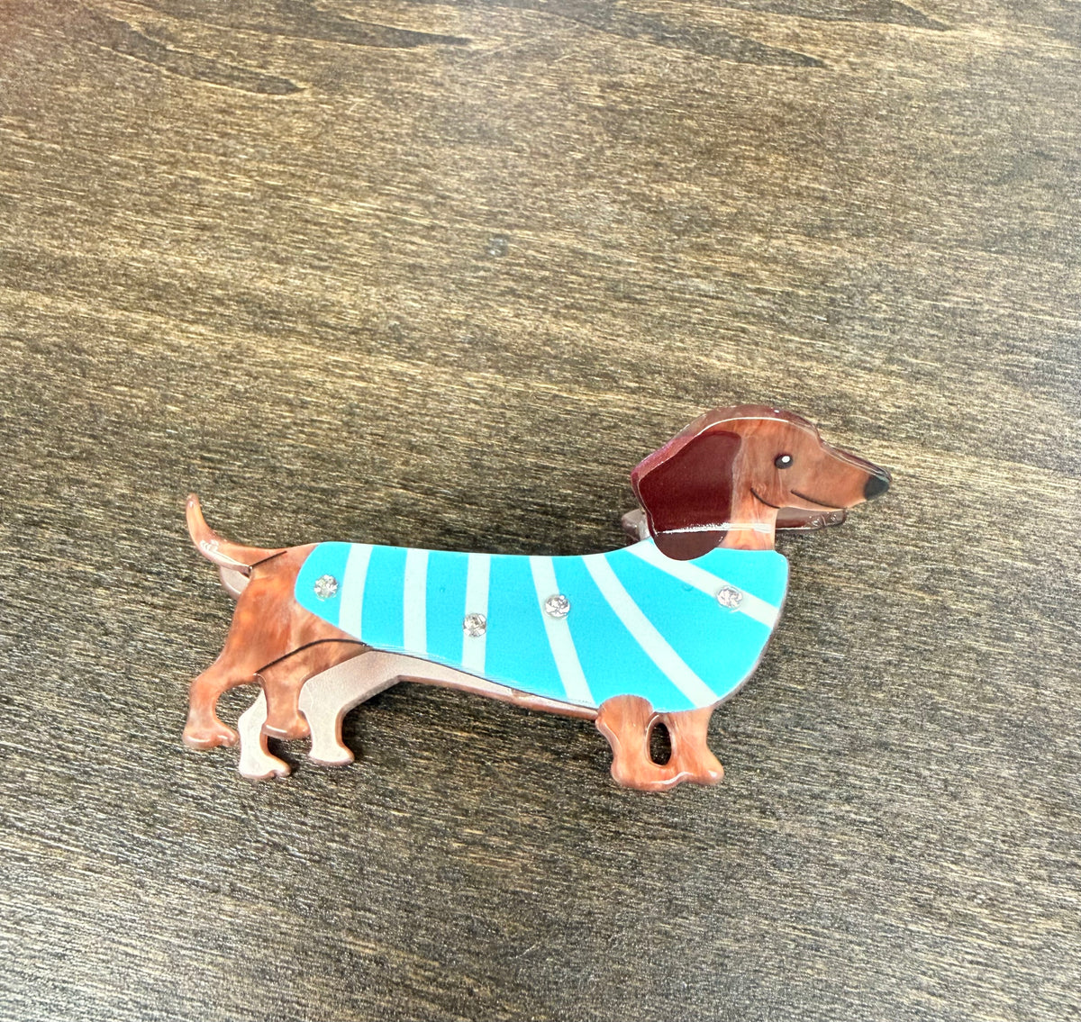 Blue Dachshund Clip