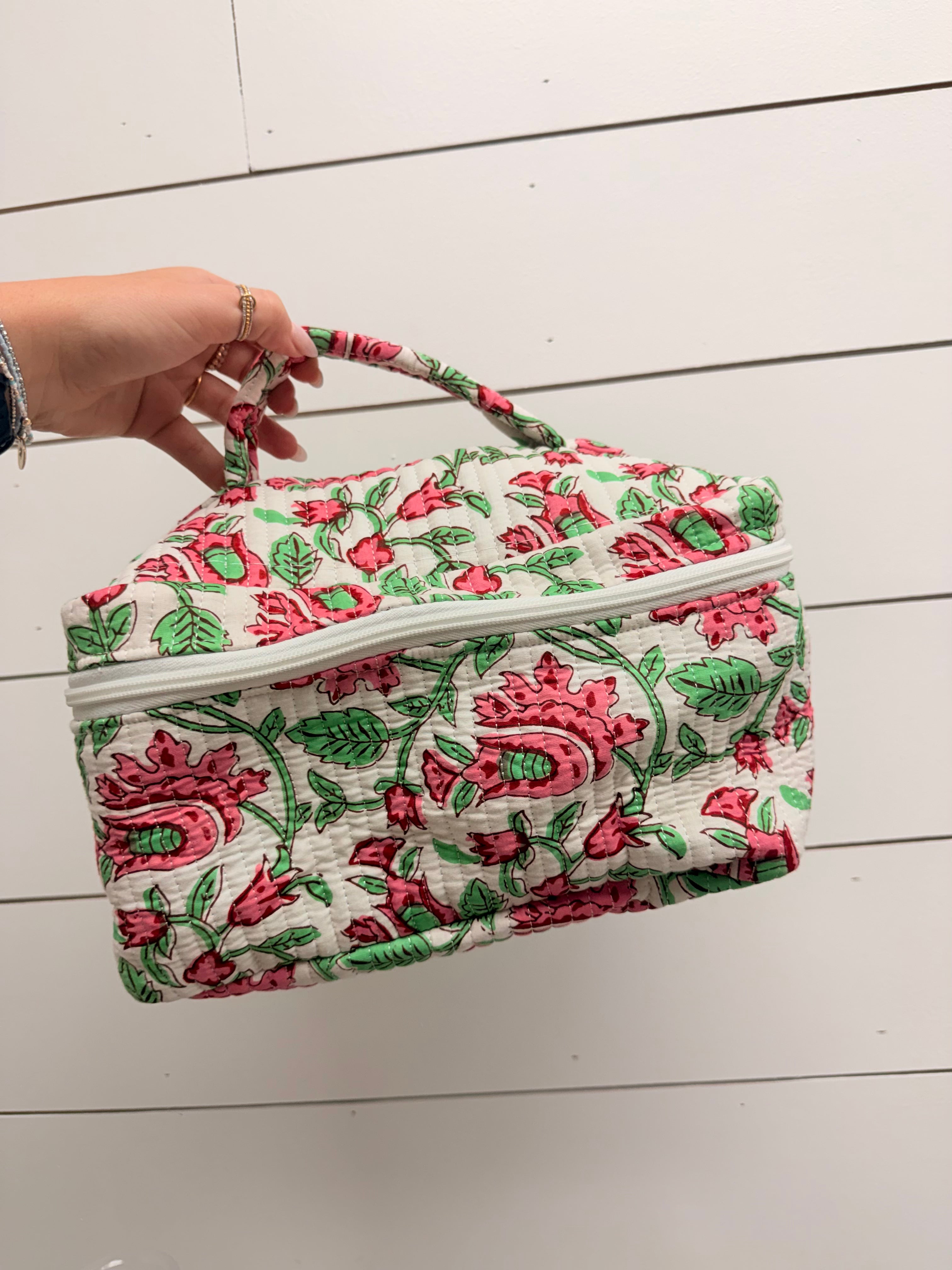 Pink Petals Cosmetic Bag