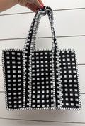 The Modern Black Quilted Tote | Small